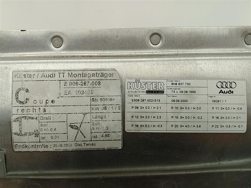 Audi TT Front Right Window Regulator & Motor