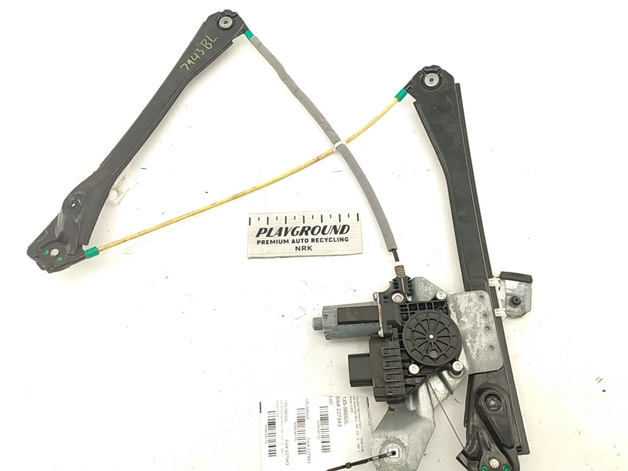 Jaguar XJ8L Left Rear Door Window Regulator