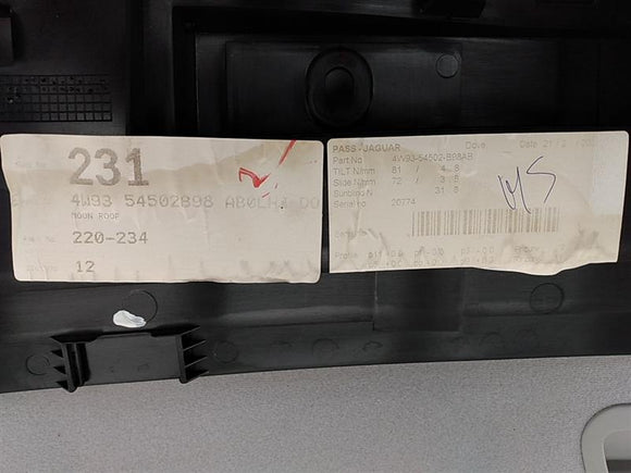 Jaguar XJ8L Power Moonroof Assembly