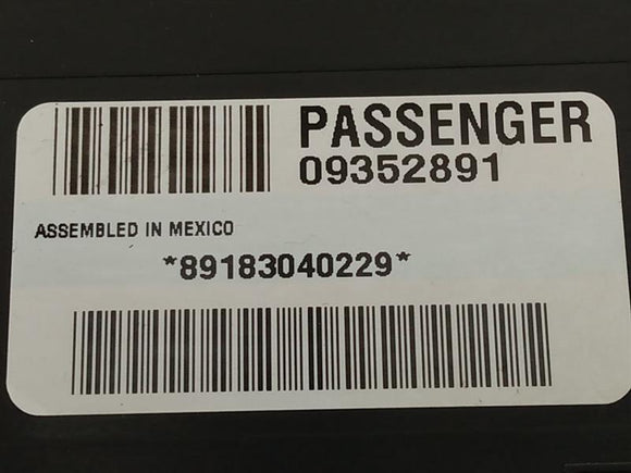 Chevrolet Corvette Right Seat Module