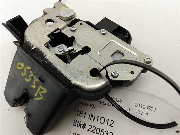 Infiniti G37 Trunk Latch