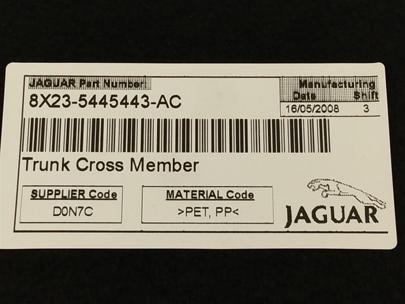 Jaguar XF Rear Trunk Center Edge Trim Panel