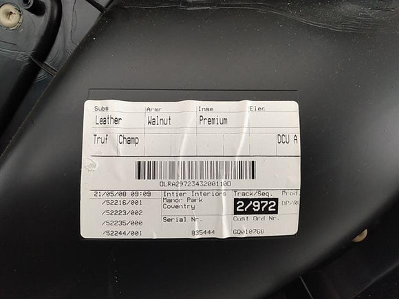 Jaguar XF Rear Left Door Panel