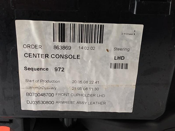 Jaguar XF Center Console