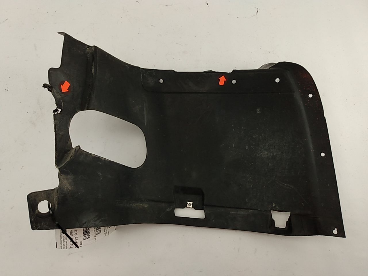 Audi A3 Front Left Lower Inner Fender Liner