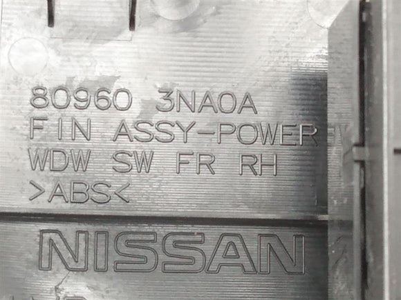 Nissan Leaf Front Right Door Window Switch