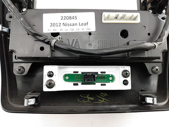 Nissan Leaf Center Dash Panel Controls Assembly