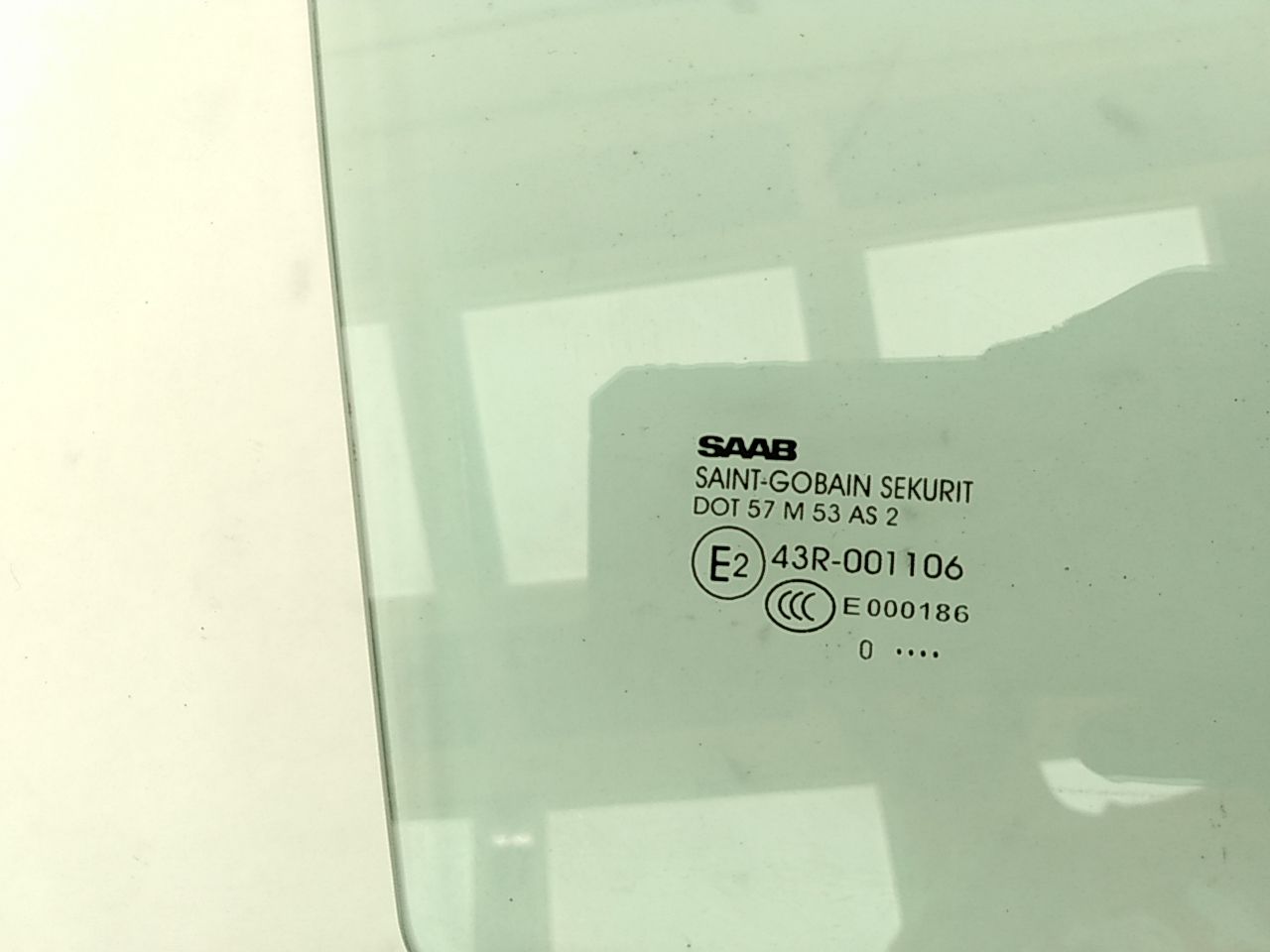 Saab 9-5 Rear Right Door Glass