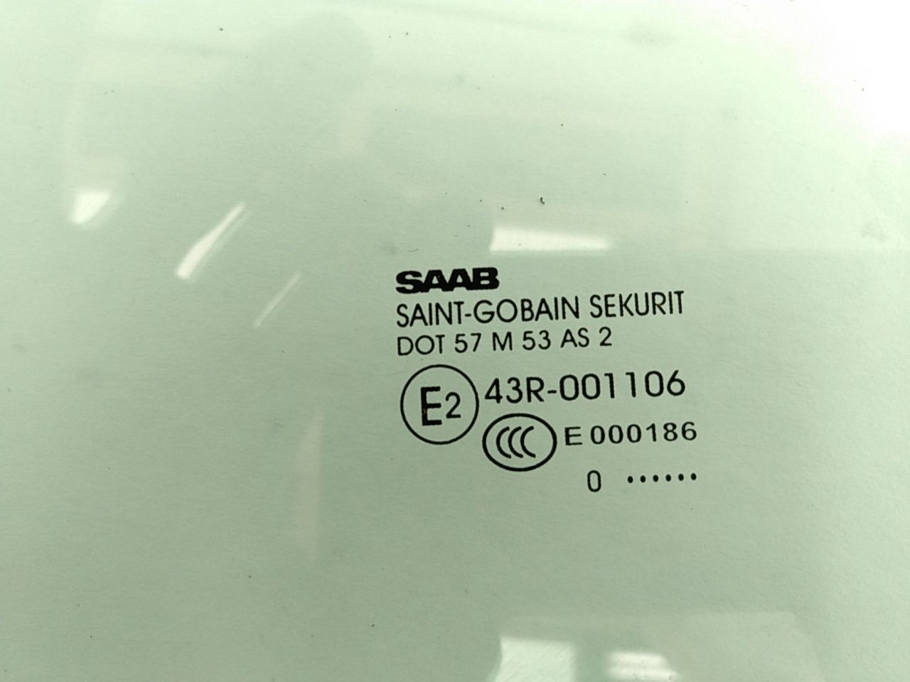 Saab 9-5 Rear Left Door Glass