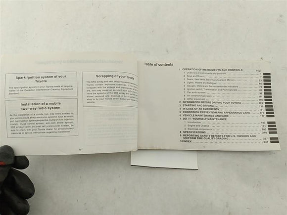 Toyota Celica Owners Manual