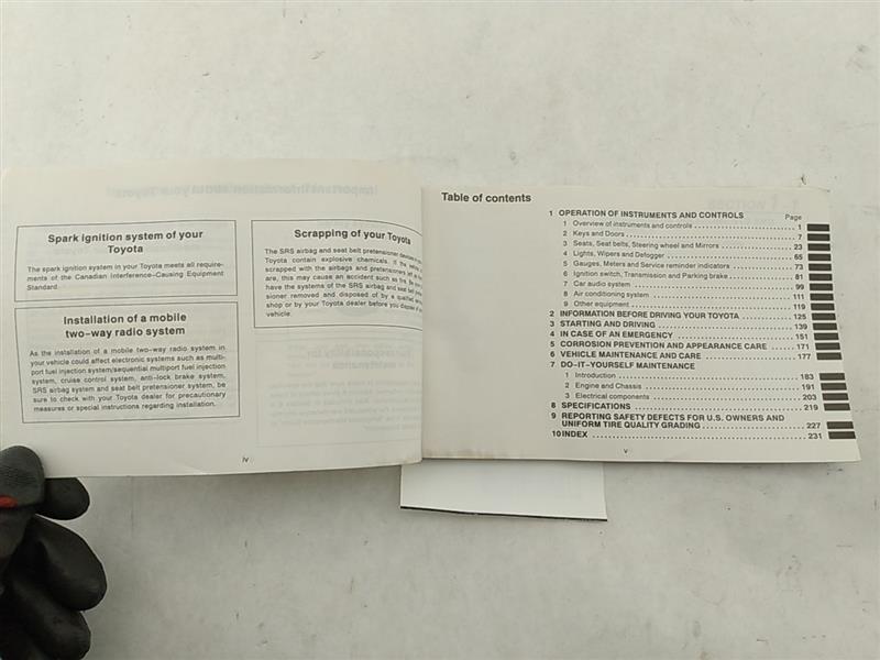 Toyota Celica Owners Manual