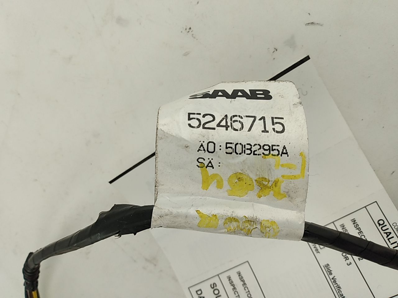 Saab 9-3 Front Left Door Wire Harness - 0