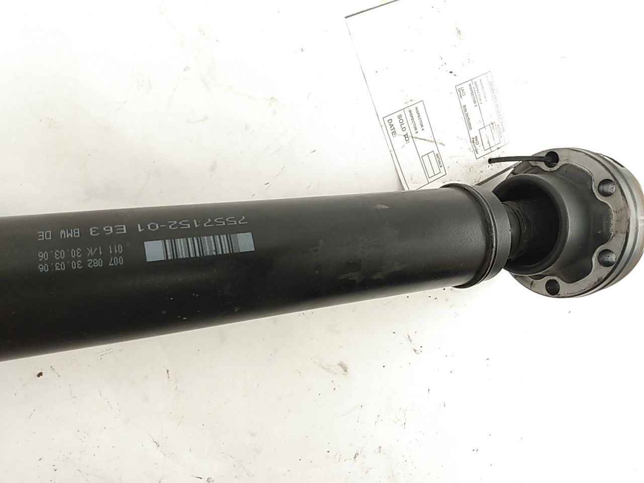 BMW 650I Rear Drive Shaft