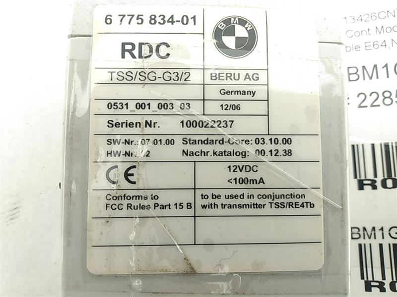 BMW 650I Tire Pressure Control Module - 0