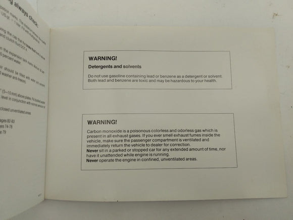 Volvo 240 Owners Manual