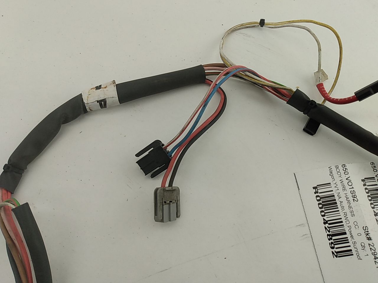 Volvo 740 Rear Right Door Wiring Harness