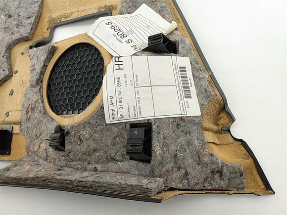 Audi TT Rear Right Interior Quarter Trim Panel