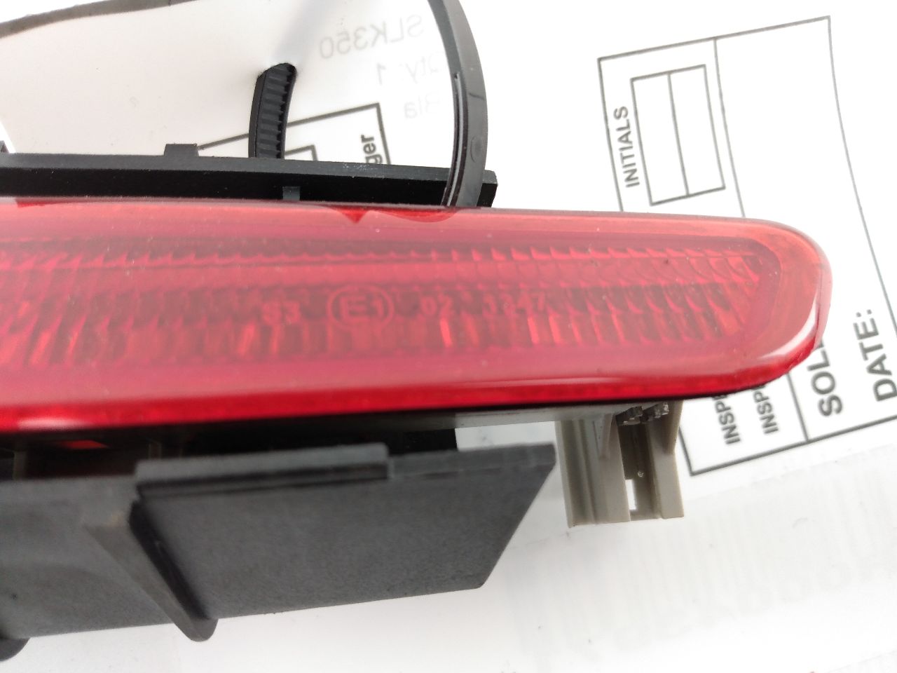 Mercedes SLK350 Third Brake Light Center Of Trunk