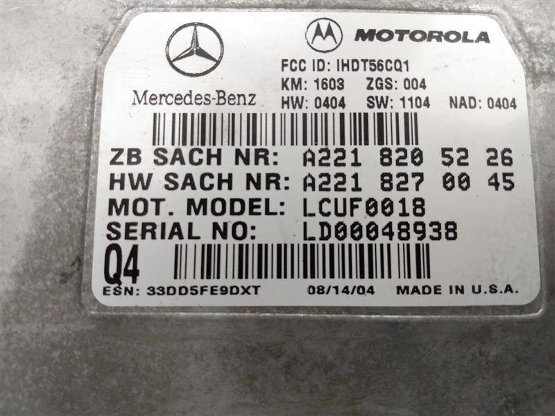 Mercedes SLK350 Communication Control Module