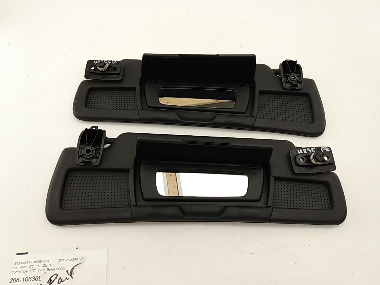 Mercedes SLK280 Pair Of Sun Visors