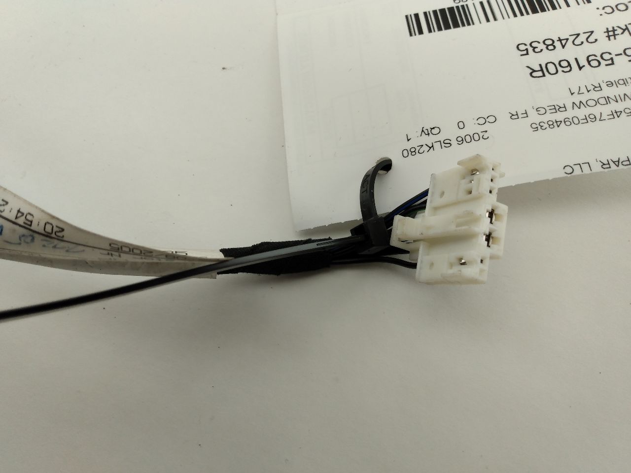 Mercedes SLK280 Front Right Window Regulator