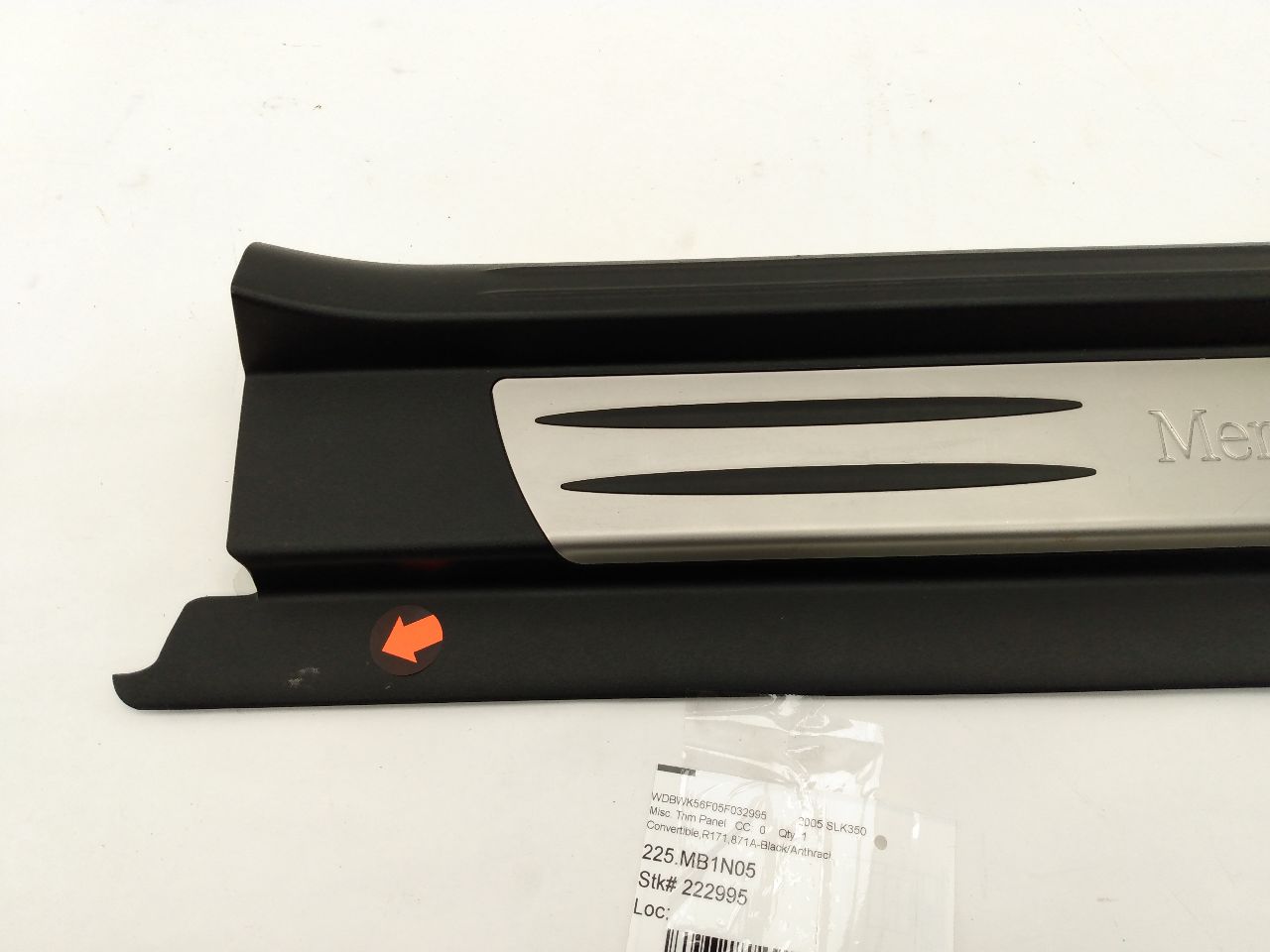 Mercedes SLK350 Right Sill Trim Panel