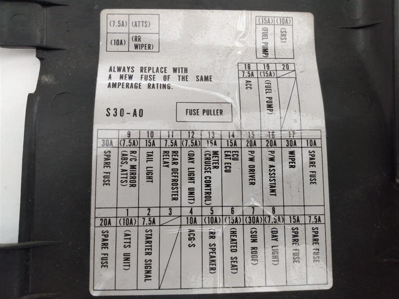 Honda Prelude Front Left Fuse Door Trim Panel