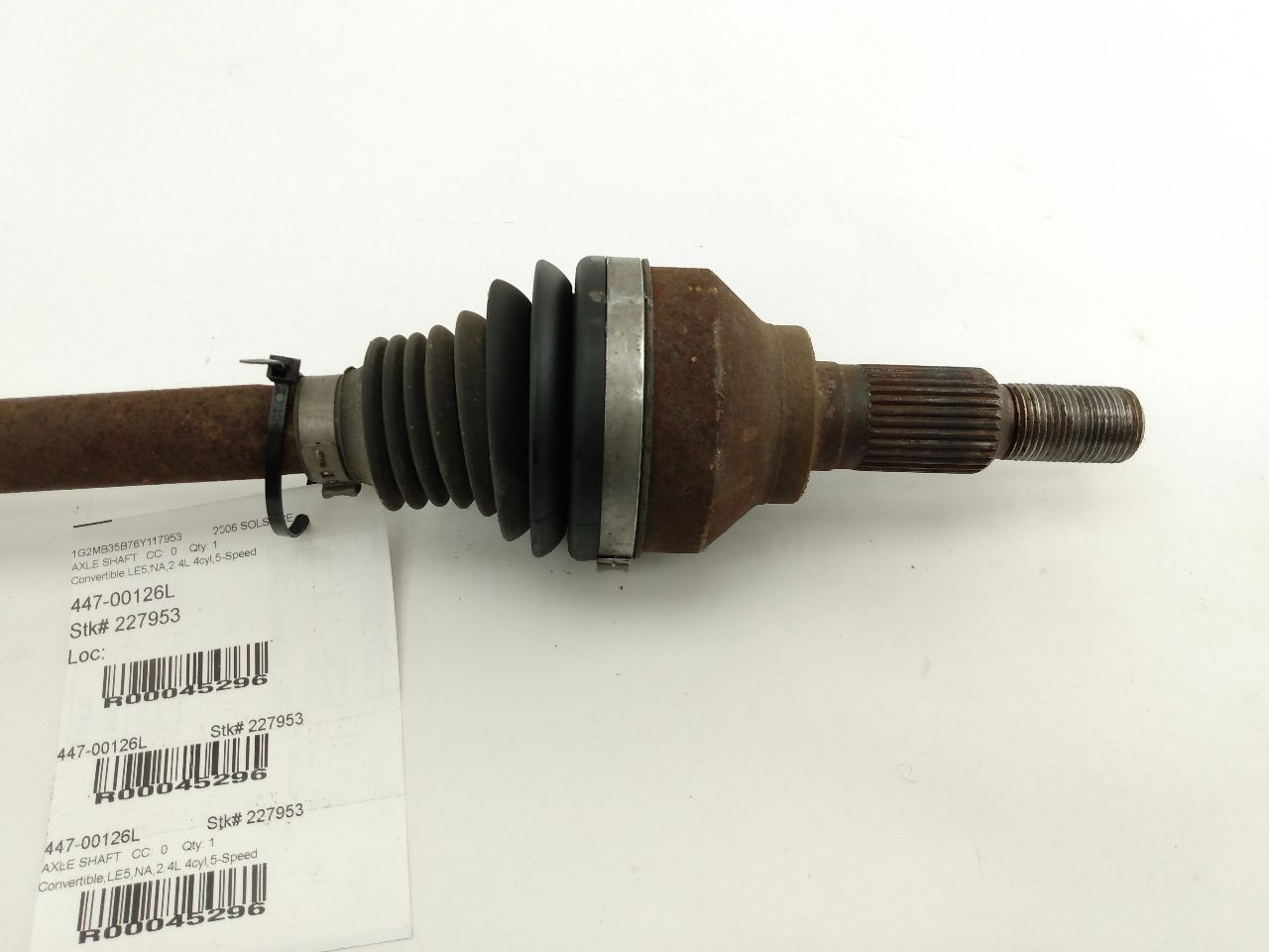 Pontiac Solstice Rear Left Axle Shaft