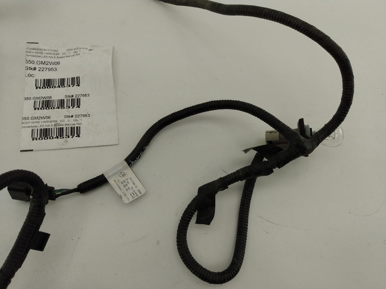 Pontiac Solstice Rear Bumper Wire Harness