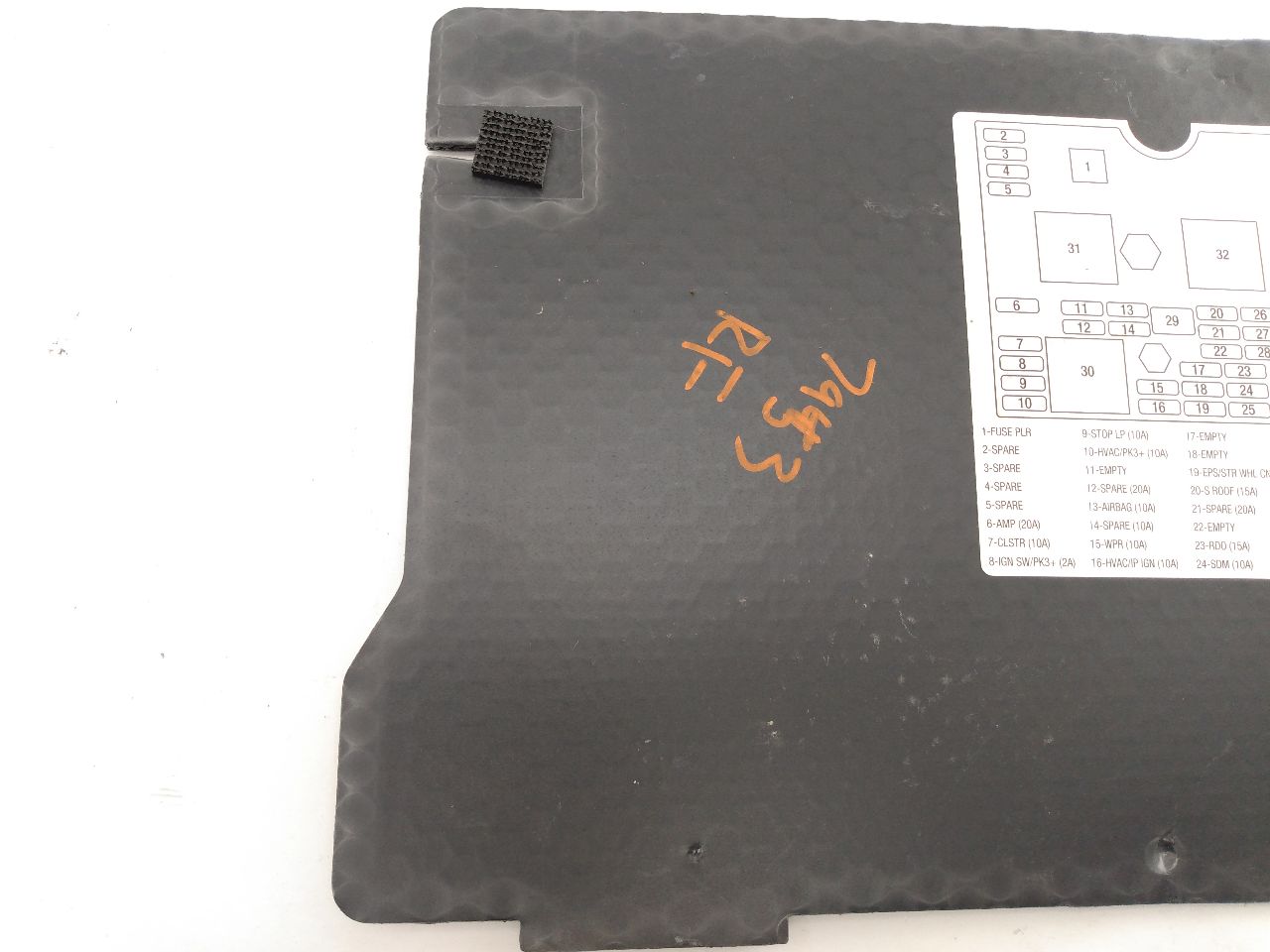 Pontiac Solstice Fuse Box Cover - 0