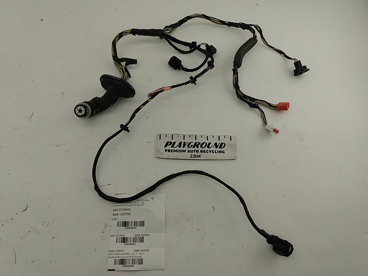 Mercury Cougar Front Right Door Wire Harness