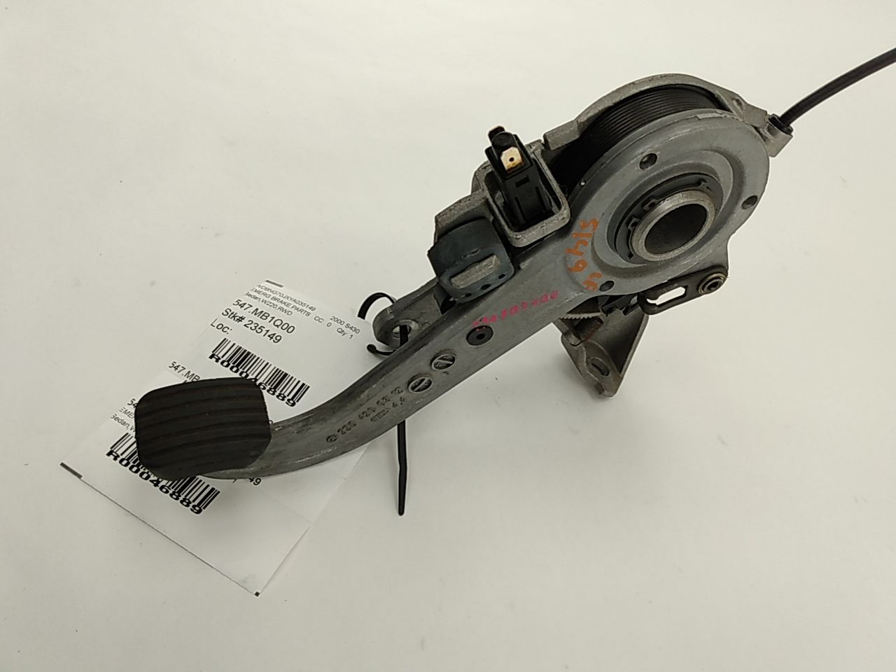 Mercedes S430 Emergency Park Pedal Assembly