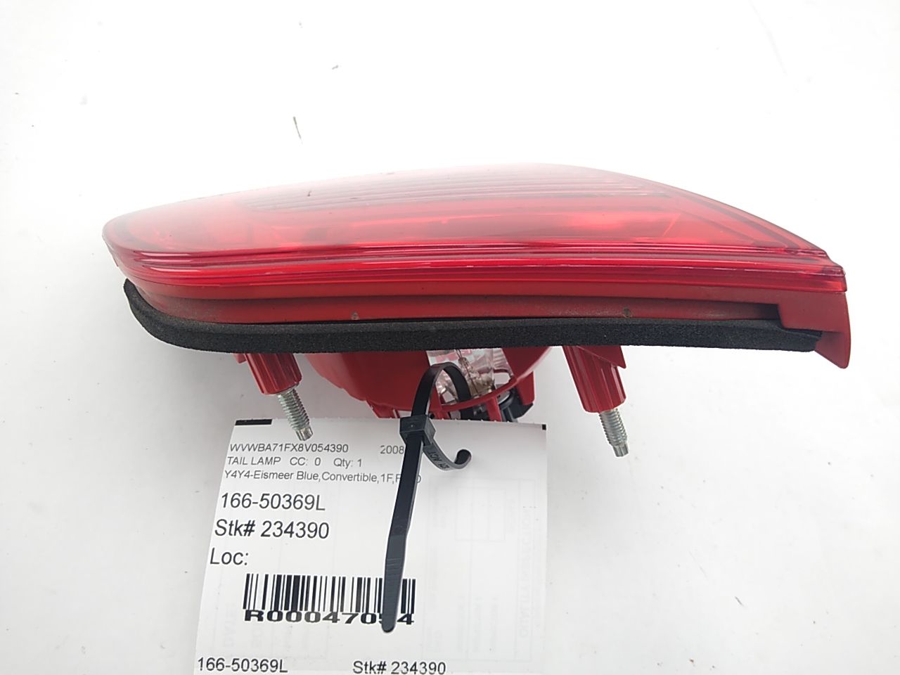 Volkswagen Eos Rear Left Tail Light Assembly Deck Lid Mounted