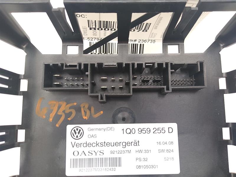 Volkswagen Eos Convertible Control Module