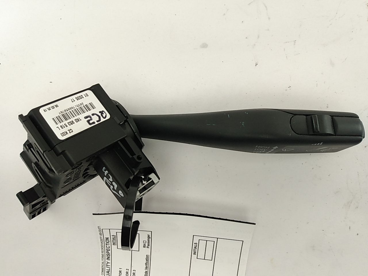 Volkswagen Eos Windshield Wiper Switch