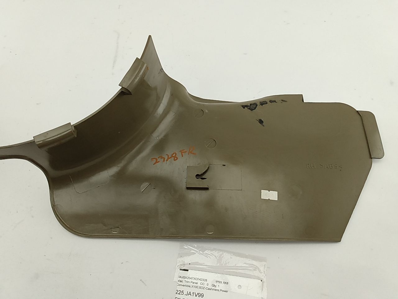 Jaguar XK8 Front Right Kick Panel