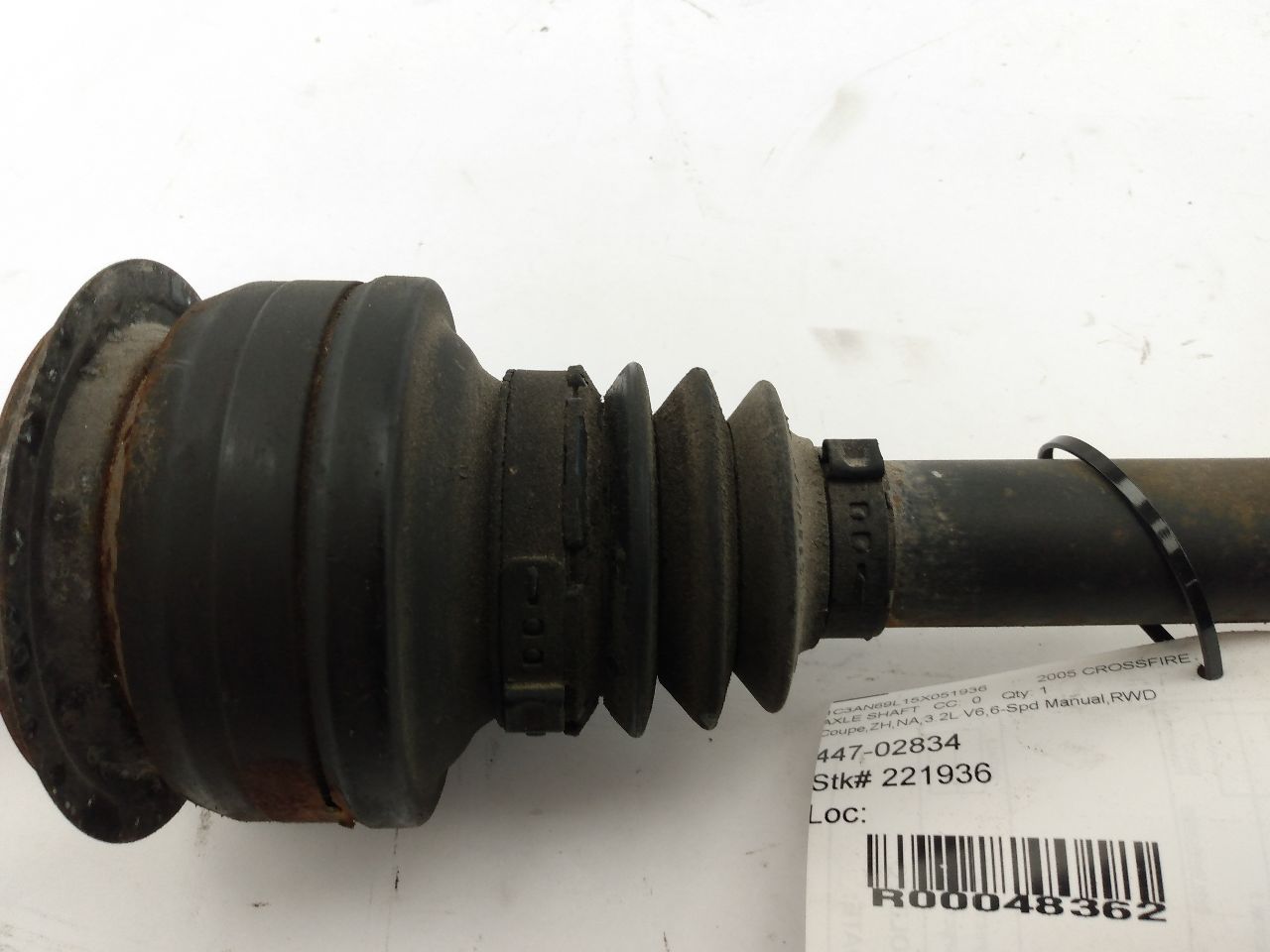 Chrysler Crossfire Rear Right Axle Shaft