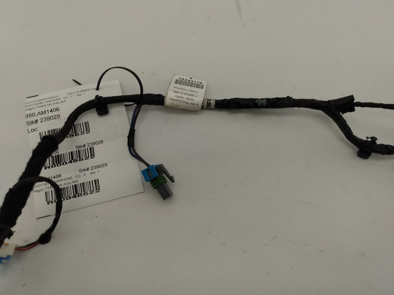 Hummer H3 Front Right Door Wiring Harness