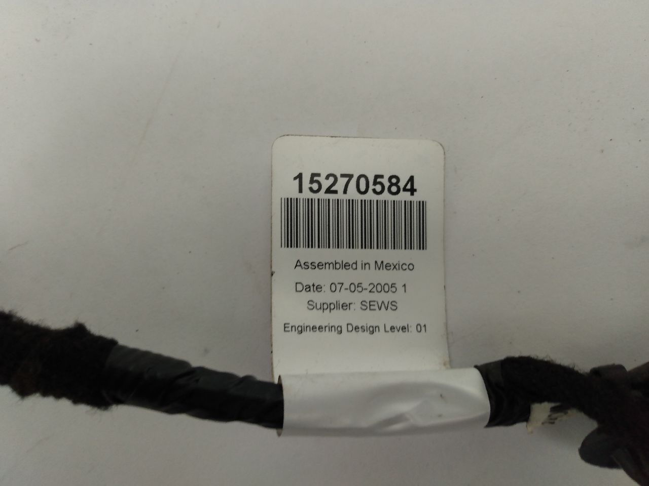 Hummer H3 Rear Left Door Wiring Harness