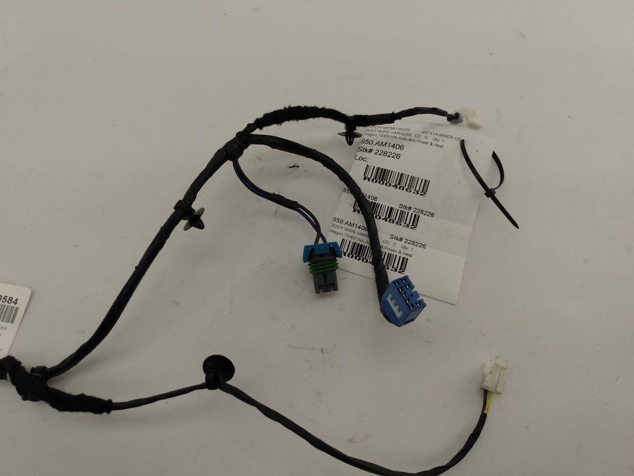 Hummer H3 Rear Left Door Wiring Harness