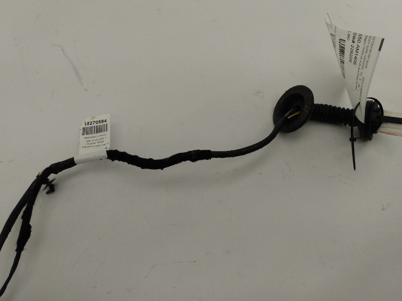 Hummer H3 Rear Right Wiring Door Harness