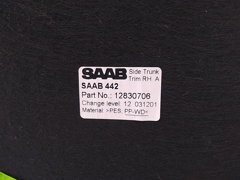 Saab 9-3 Rear Right Interior Trunk Liner Trim Piece