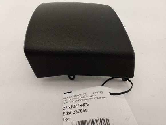 BMW 745I Front Center Console Rear Trim Piece