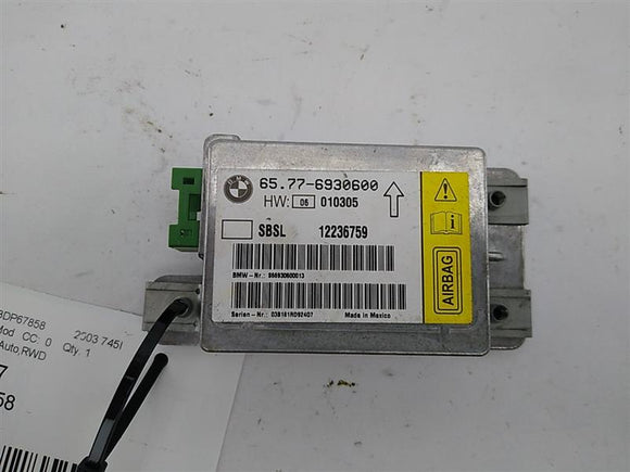 BMW 745I Air Bag Control Module