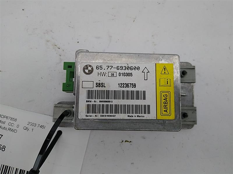 BMW 745I Air Bag Control Module - 0