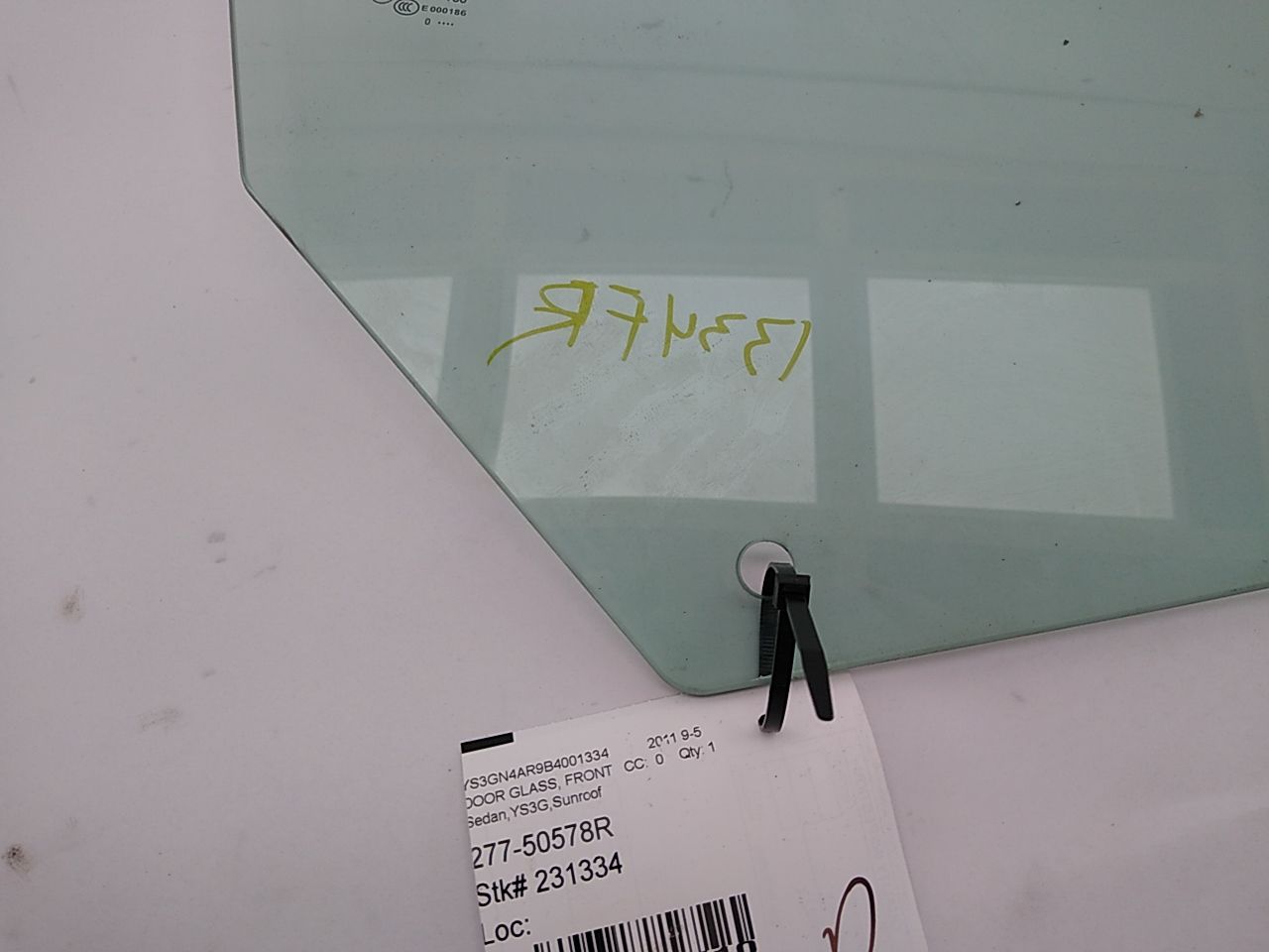 Saab 9-5 Front Right Door Glass