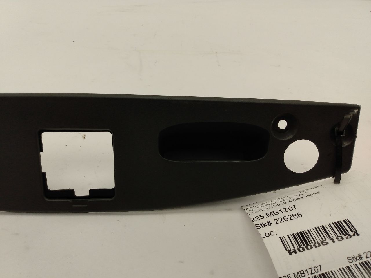 Mercedes SL500 Rear Deck Lid Switch Cover Trim