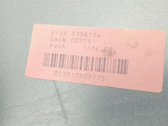 Mercedes SL550 Trunk License Plate Holder