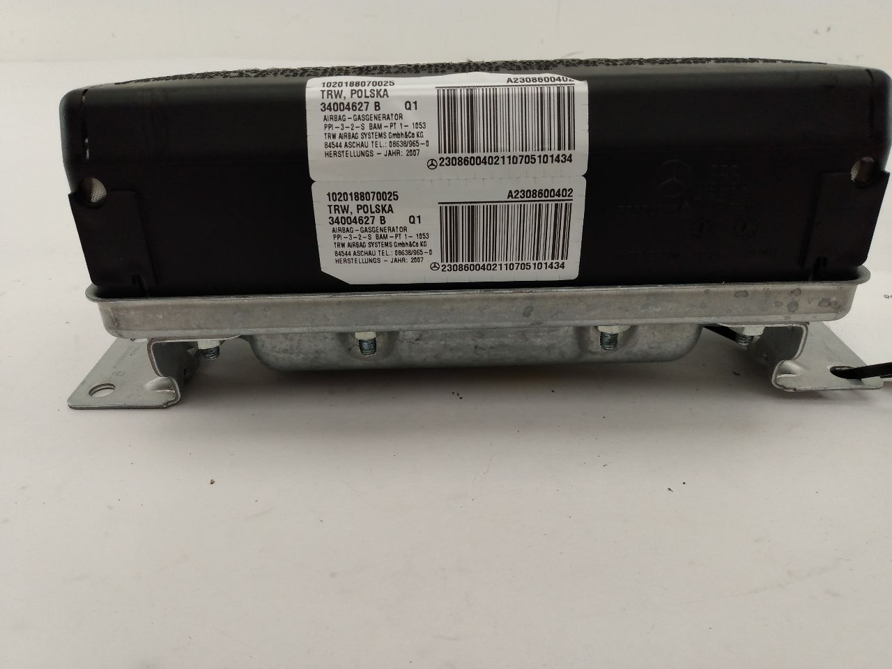 Mercedes SL550 Front Right Dash Air Bag