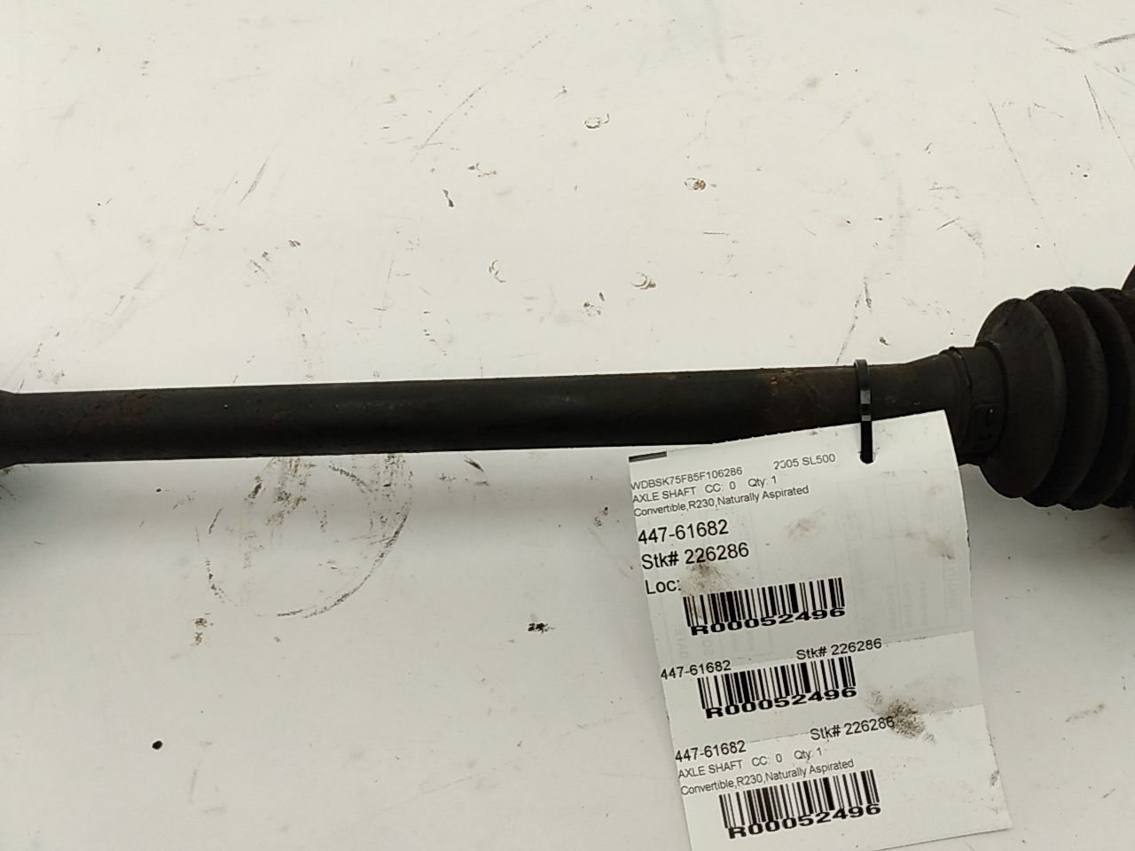 Mercedes SL500 Rear Right Axle Shaft